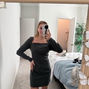 Zara Black Long-Sleeve Dress